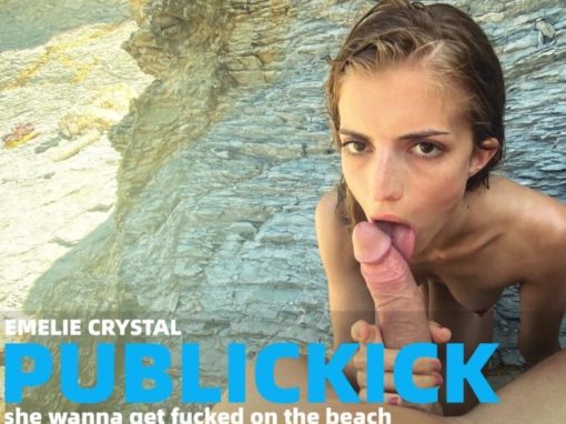 POVdreams Emelie Crystal public beach fuck