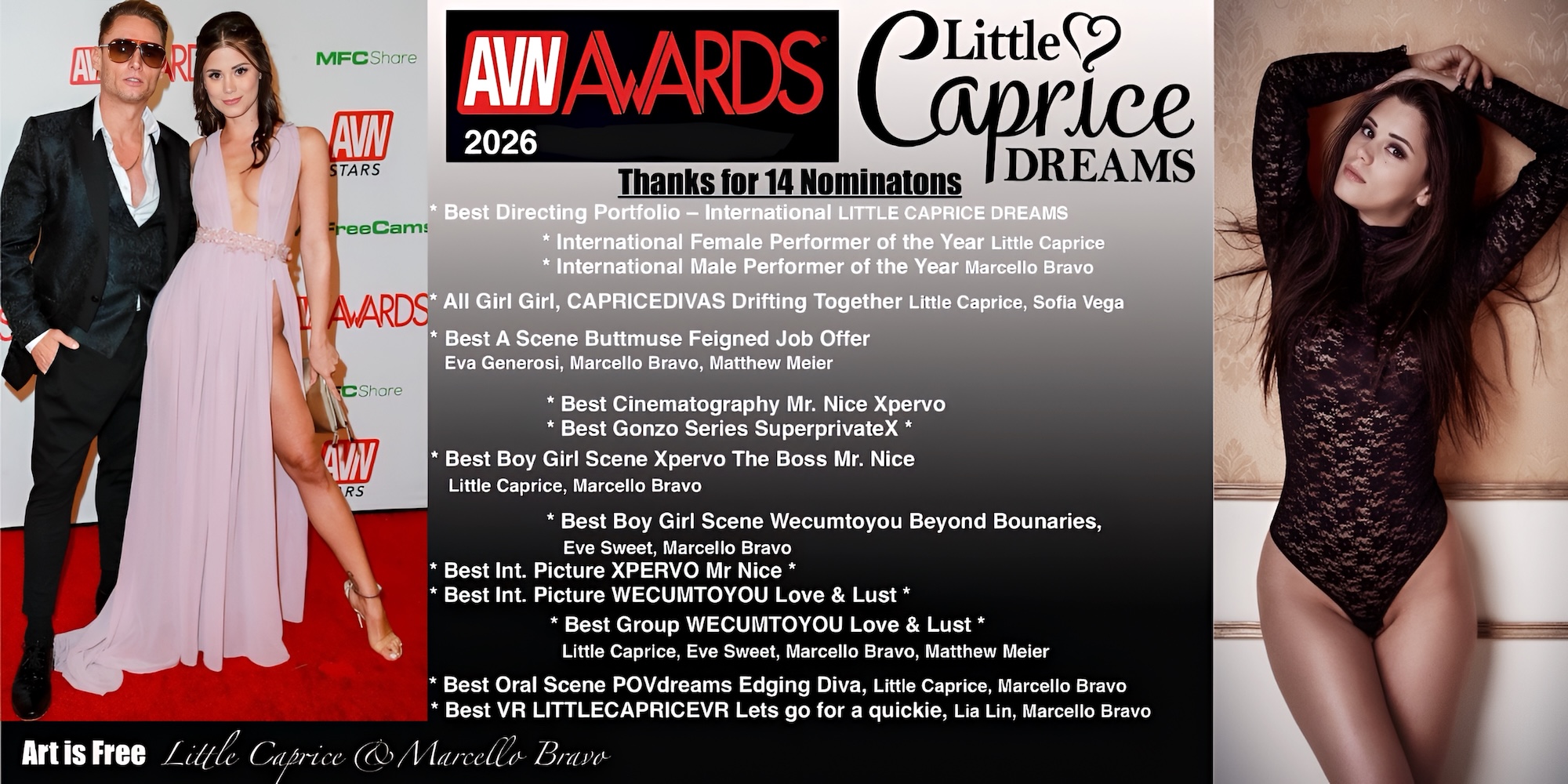 Little Caprice Dreams, AVN award nominations 2026